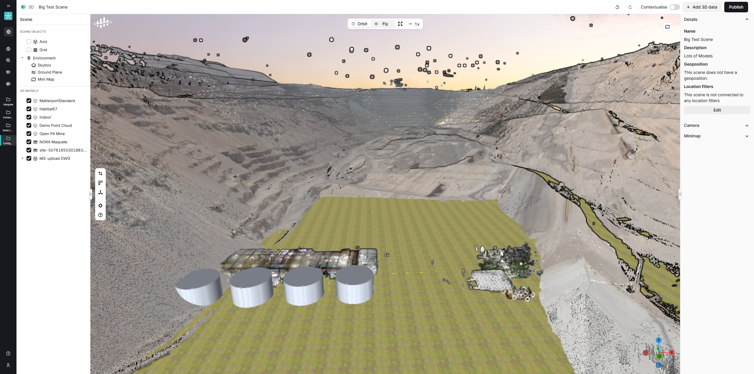 Scene overview interface