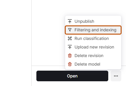 Filtering and indexing