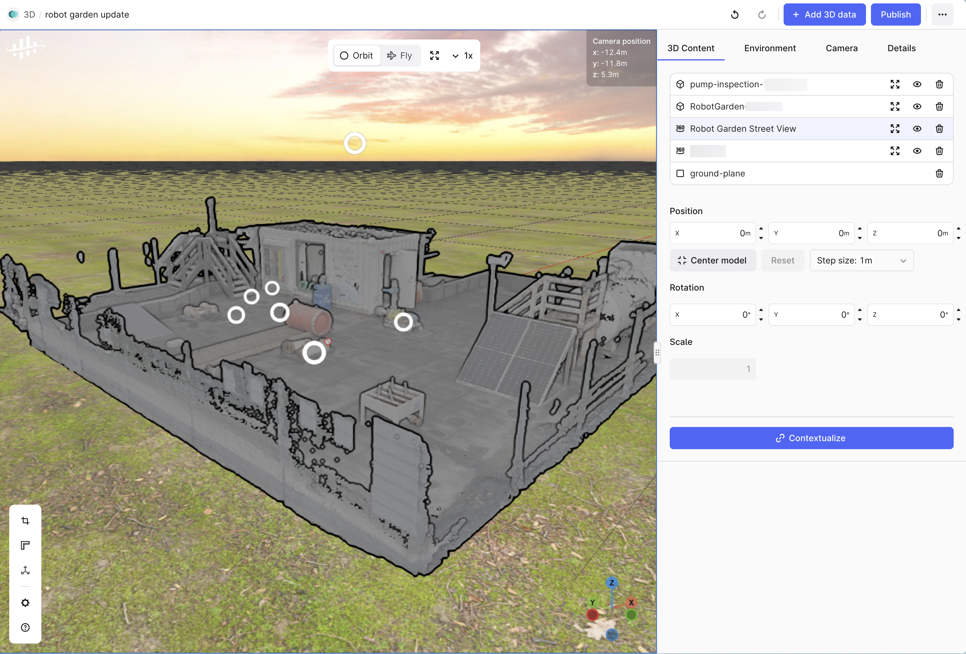 Unified 3D scene