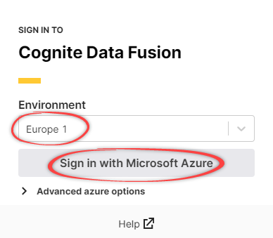 CDF sign-in with Azure 