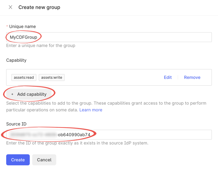 Create new group with link to Microsoft Entra ID group object ID