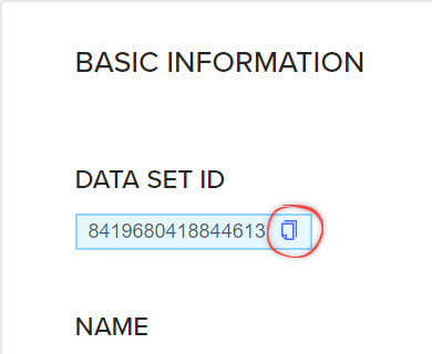 Copy data set ID 