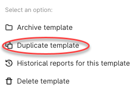 Duplicate template